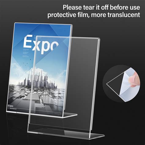 buy acrylic sign holder 8 5 x 11 relx acrylic display stand for display slant back clear