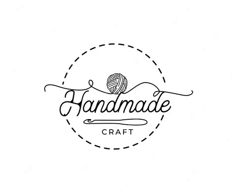 Premium Vector Simple Handmade Crafting Logo Design Template