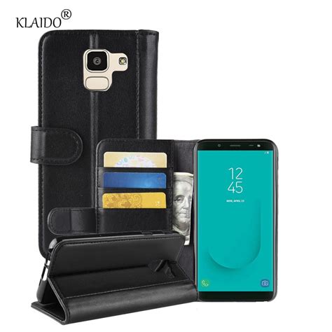 Genuine Leather Case For Samsung Galaxy J6 2018 Euro Case Wallet Style