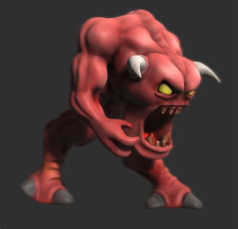 Doom Pinky Demon Work In Progress Mudbox Render By S N On Deviantart