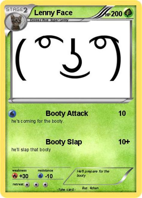 Like bustypetite, but less busty, more booty. Pokémon Lenny Face 17 17 - Booty Attack - My Pokemon Card