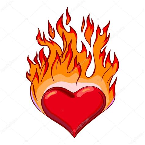 Flaming Hearts Stock Vector Image By ©stanislav7 42153403