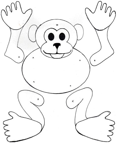 A Drawing Of A Monkey With His Hands In The Air