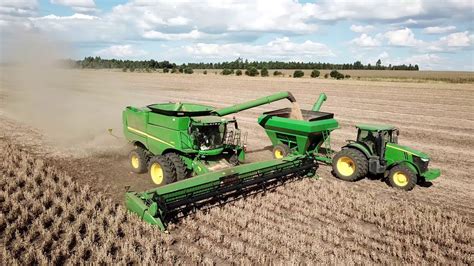 Soybean Harvesting 3x John Deere S670 Combines South Africa Youtube