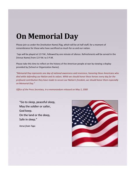 Download 5 Free Memorial Day Templates For Your Event