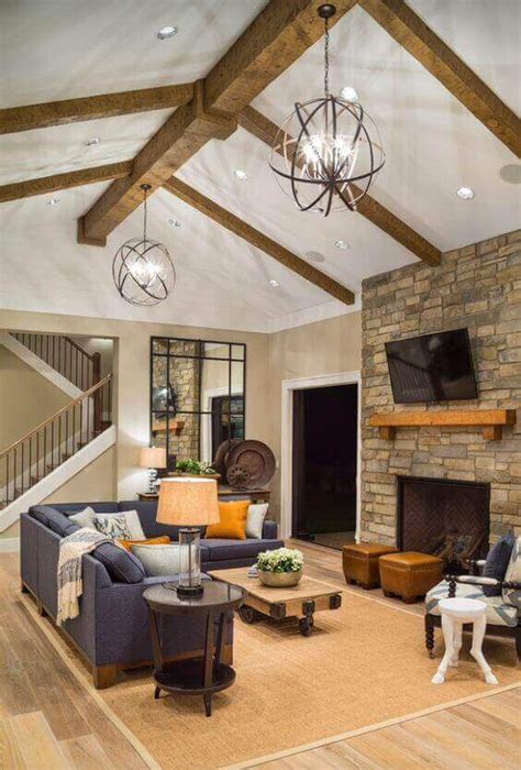 Most basements have exposed beams, wires, and ductwork. 36 Great Exposed Beam Ceiling Lighting Ideas