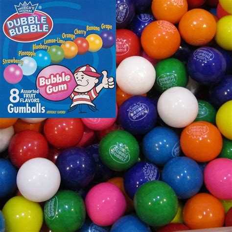 Bulk Dubble Bubble Assorted Gumballs For Vending