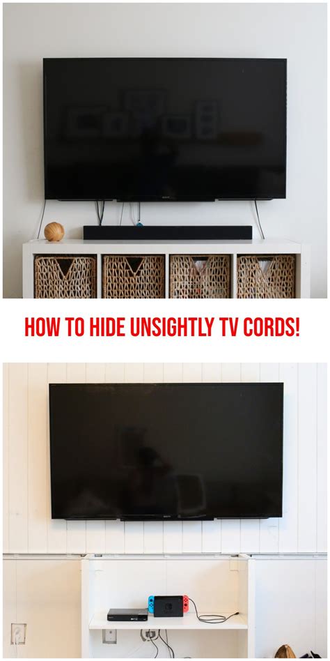 Diy Hide Tv Cords Hiding Tv Cords On Wall Hide Tv Cables Wall Bar