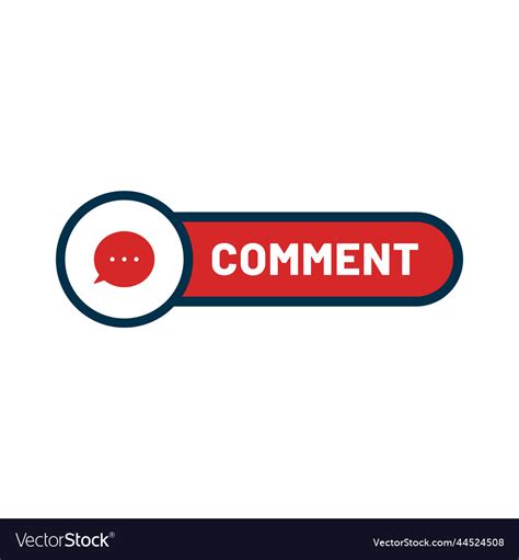 Youtube Comment Button Royalty Free Vector Image