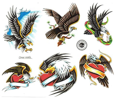 Six Amazing Traditional Eagle Tattoo Designs