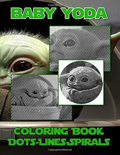 Baby Yoda Dots Lines Spirals Coloring Book Stress Relieving Adult