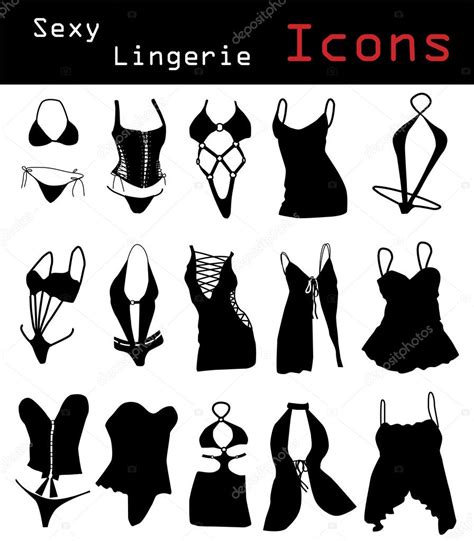 Sexy Lingerie Icons — Stock Vector © Vipervxw 2769936