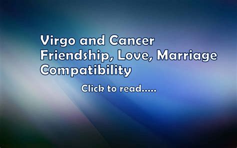 Virgo And Cancer Compatibility For Friendship Love Marriage Lifeinvedas
