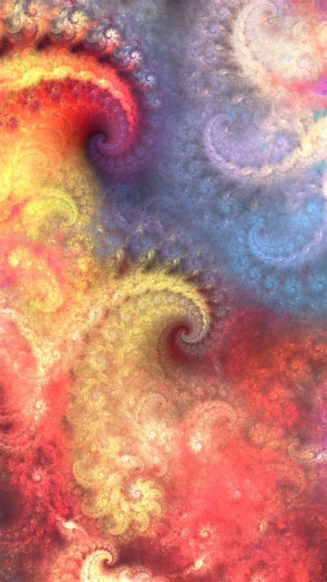 Download Wallpaper 1080x1920 Spirals Curves Abstraction Colorful