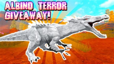 Roblox Dinosaur Simulator Albino Terror Giveaway Youtube