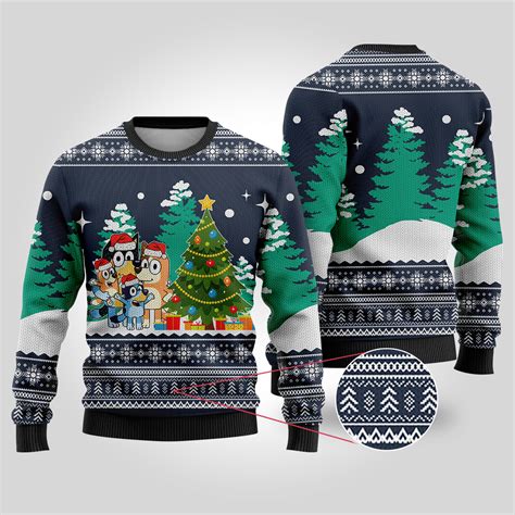 Bluey Ugly Christmas Sweater Navy