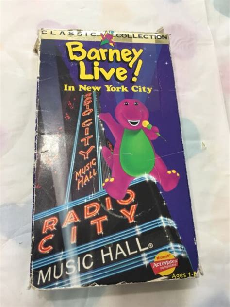 Barney Live In New York City Vhs 1994 Classic Collection For Sale