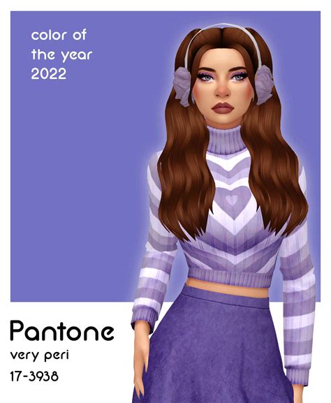 Sims 4 2022 Pantone Color Of The Year Very Peri Look 3 In 2022 Sims 4