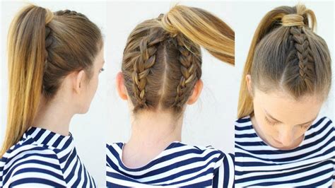 Upside Down Double Braided Ponytail Ponytail Hairstyles