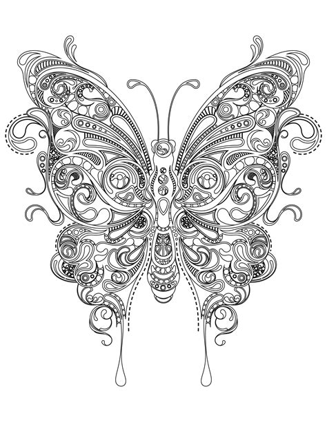 Free Printable Butterfly Coloring Pages Adults Free Templates Printable