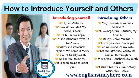 In English How To Introduce Yourself And Others Introducing Yourself