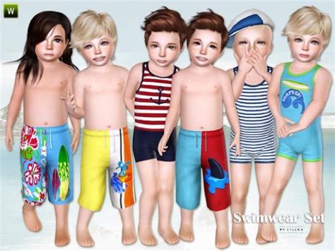 Fun At The Beach Swimwear Set By Lillka At Tsr Social Sims Sims 4