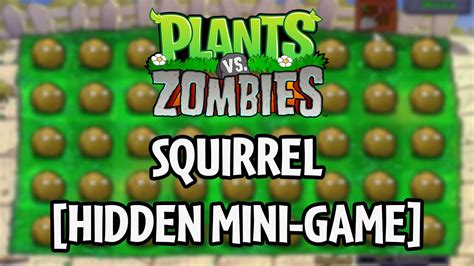 Plants Vs Zombies Squirrel Hidden Mini Game Youtube
