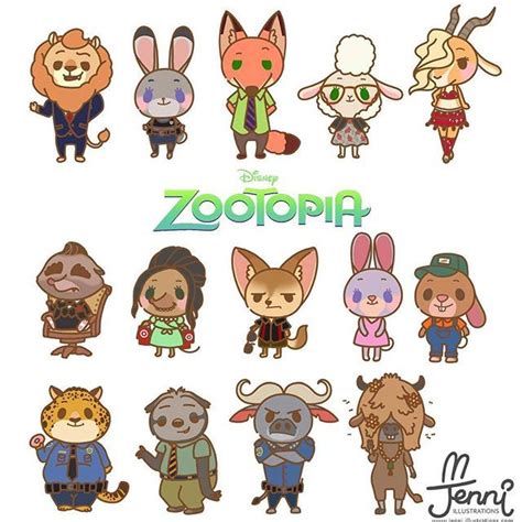 Finished Drawing Up Zootopia Chibis Hehe Zootopia Chibi