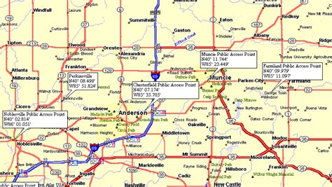 Overview Map Of White River In Indiana Maps Of River And