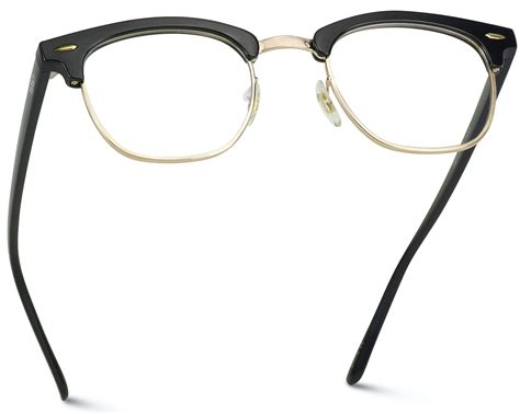 vintage inspired classic half frame horn rimmed clear lens glasses buy online in united arab