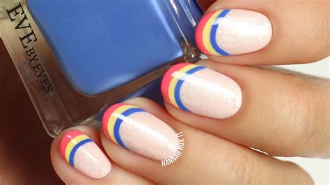 Rainbow French Tip Manicure Youtube