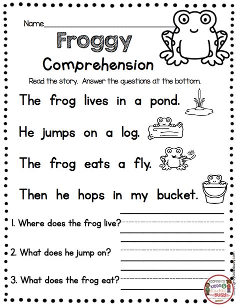 Free Reading Comprehension Read And Find Kindergarten Reading Free