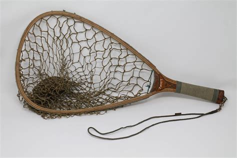 Vintage Fishing Net Rare Trout Net Old Wood Fishing Net Pakistan