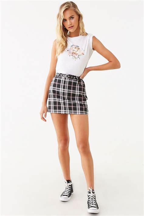 Plaid Mini Skirt Forever Mini Skirts Plaid Mini Skirt Bottom