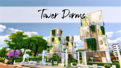 Tower Dorms Sims 4 Speed Build And Tour No Cc Youtube