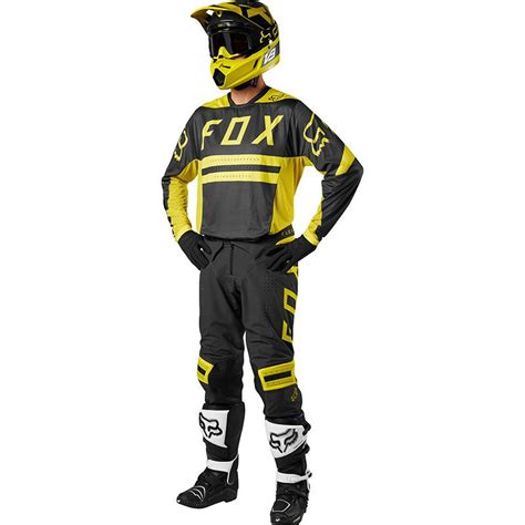 Fox 2018 Flexair Preest Dark Yellow Gear Combo Fox Riding Gear