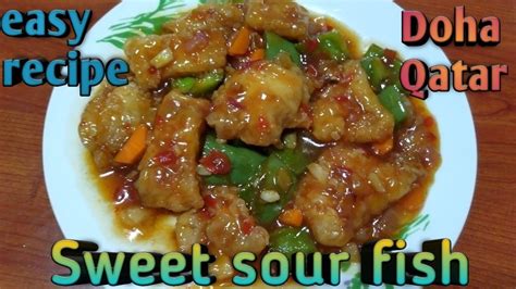 Dredge the pieces in corn starch and allow to dry slightly on waxed paper. Sweet sour fish fillet.. Doha Qatar. - YouTube
