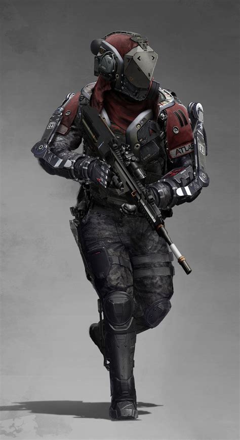 Atlas Elite Alex Jessup Sci Fi Armor Cyborgs Soldier Sci Fi