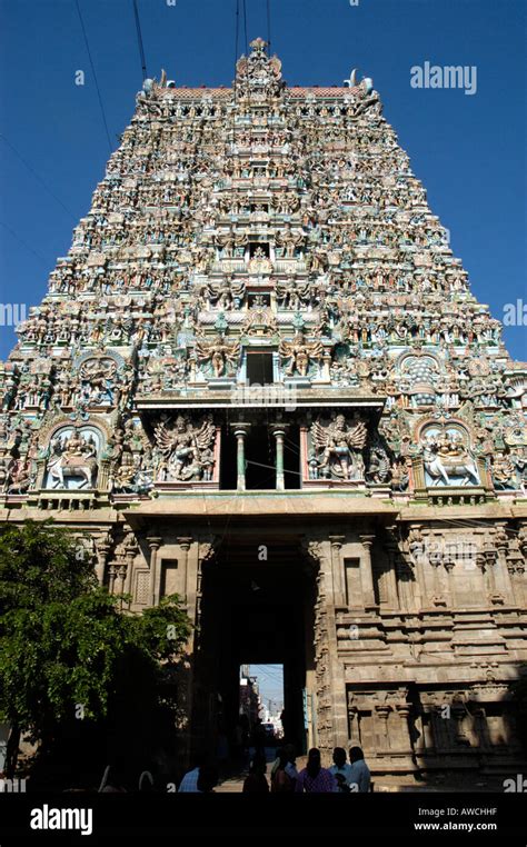 Gopuram Of Madurai Meenakshi Temple Tamil Nadu Stock Photo Alamy