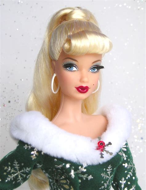 barbie is ready for christmas wearing a holiday barbie… flickr