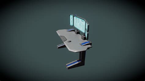 Sci Fi Computer With Table 3d Model By Remcovanzoest A5a24e3