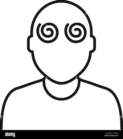 Hypnosis Pacient Eyes Icon Outline Hypnosis Pacient Eyes Vector Icon