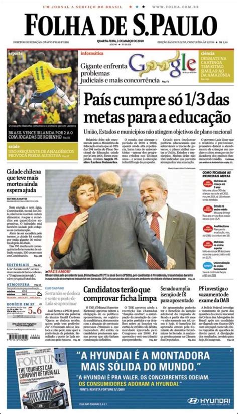 Um jornal a serviço da democracia. Opiniones de folha de sao paulo