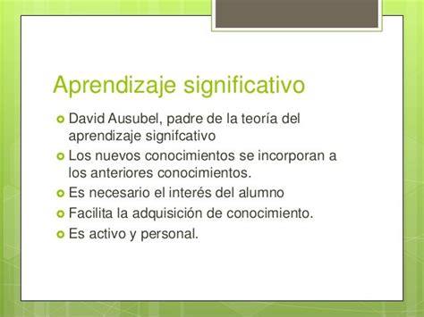 Significado Y Aprendizaje Significativo Ausubel Resumen Kulturaupice