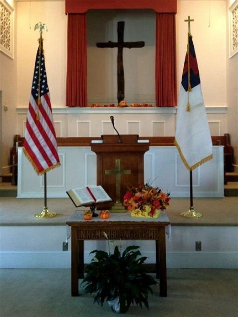 American Flag In The Sanctuary John Calvin Presbyterian Church