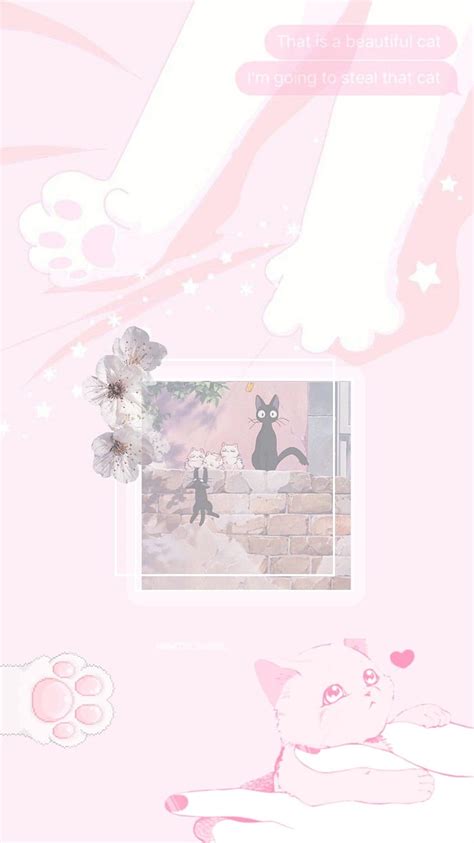 1080p Free Download Cat Pastel Pink Pink Anime Pink Kawaii