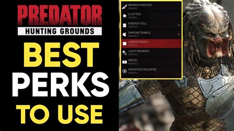Top 3 Best Perks In Predator Hunting Grounds Youtube
