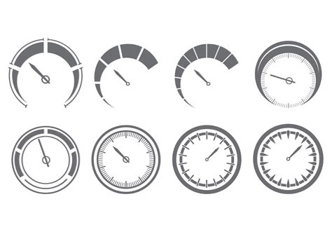 Set Of Tachometer Icons 126678 Vector Art At Vecteezy