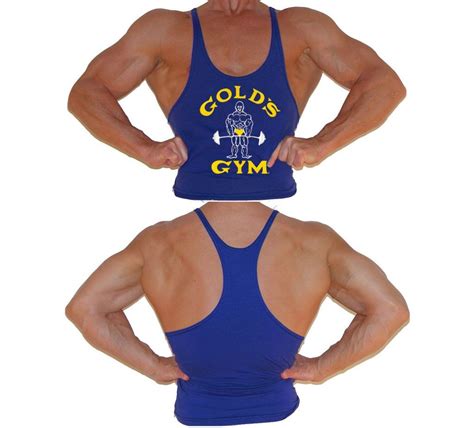 Sport Gold Gym Vest Stringer Tank Top Singlet Racer Back Fitness Jogging