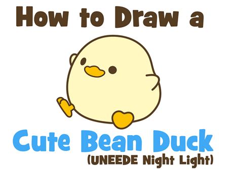 How To Draw A Cute Chibi Kawaii Cartoon Duck Easy Step By Step
